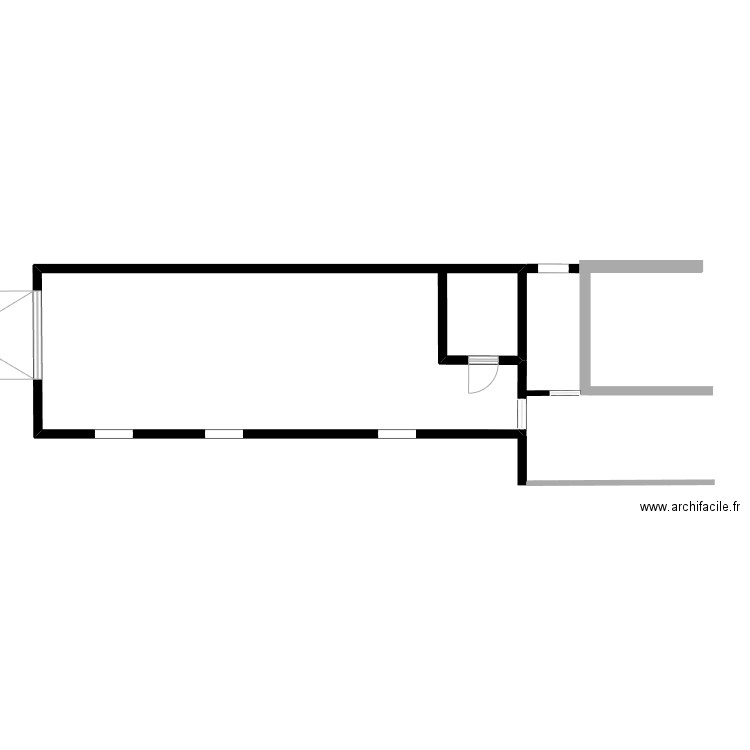 garage 4. Plan de 1 pièce et 55 m2