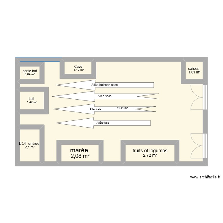 plan de la halle limonest . Plan de 8 pièces et 52 m2