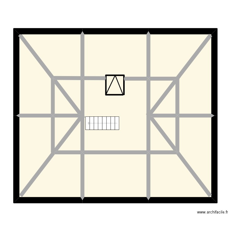 combles Dufreche. Plan de 9 pièces et 66 m2