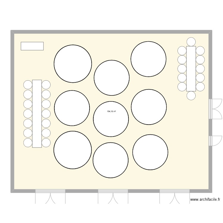 PLAN NUMERO 1. Plan de 1 pièce et 194 m2