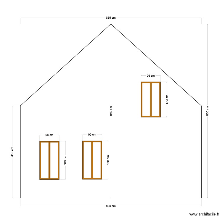 facade côté grange 2. Plan de 0 pièce et 0 m2