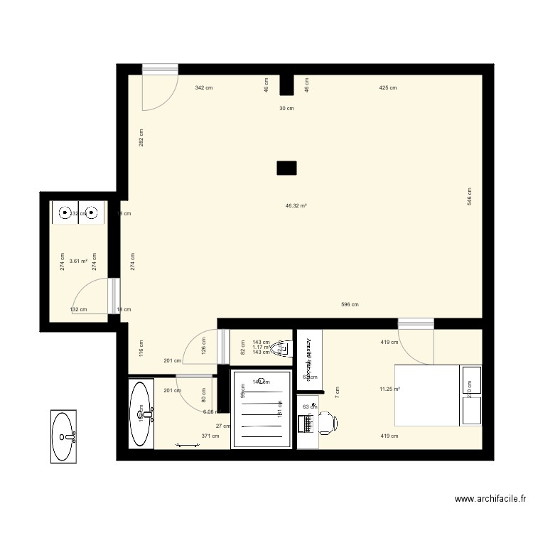 mitja 3. Plan de 5 pièces et 68 m2