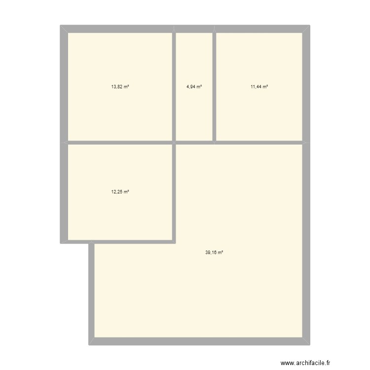 Plan simple maison calle 13 41 La Canada. Plan de 5 pièces et 82 m2