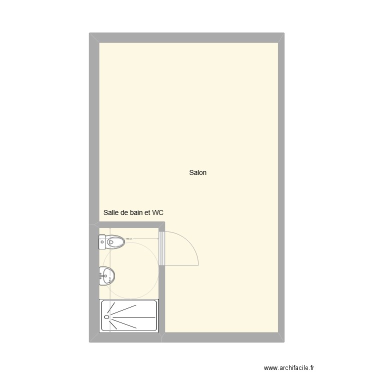 Mikaele. Plan de 2 pièces et 36 m2