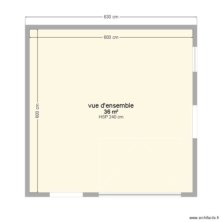 vue d'ensemble-1. Plan de 1 pièce et 36 m2