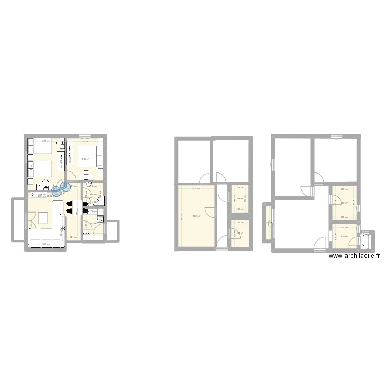 mus2. Plan de 10 pièces et 85 m2