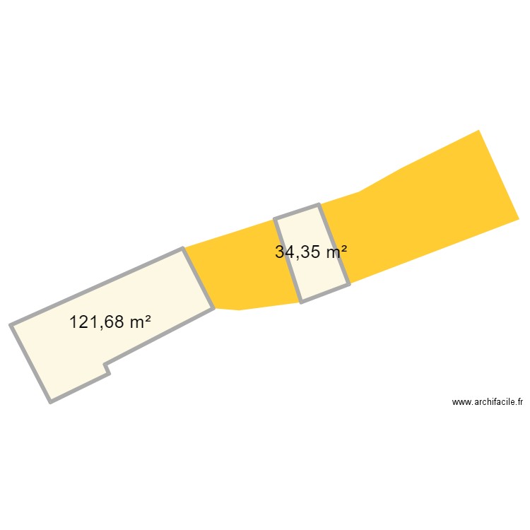 507 av de la liberté. Plan de 2 pièces et 156 m2