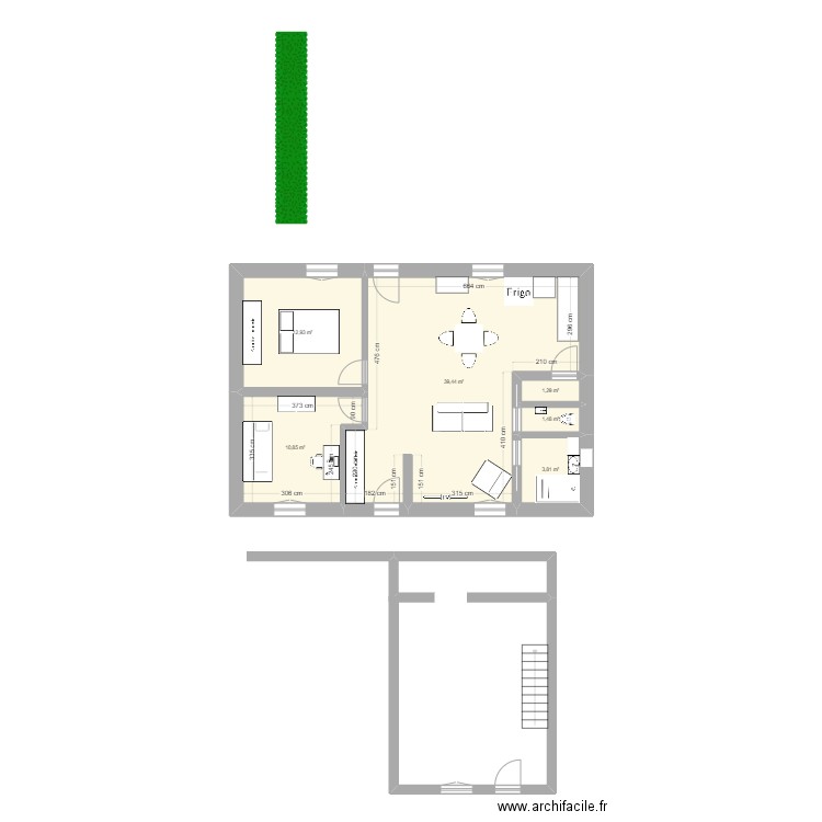 SAINT HEAND. Plan de 6 pièces et 70 m2