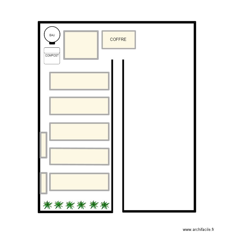 POTAGERV2. Plan de 9 pièces et 13 m2