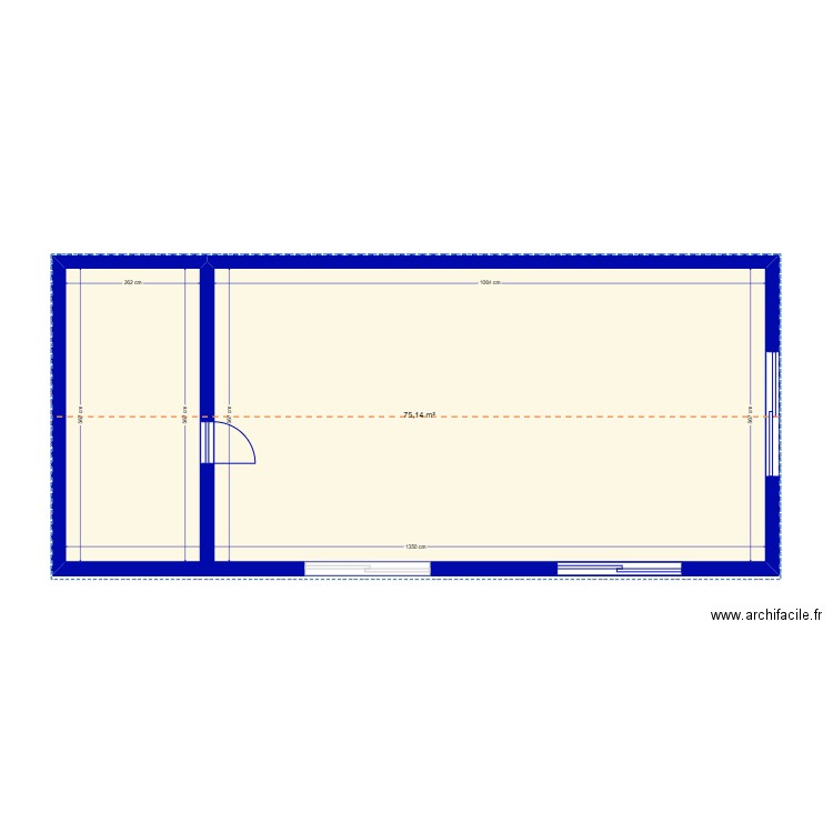 plan_test. Plan de 1 pièce et 75 m2