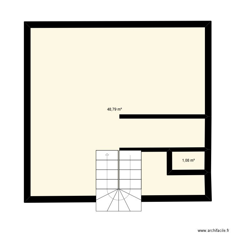 maison loos. Plan de 2 pièces et 50 m2