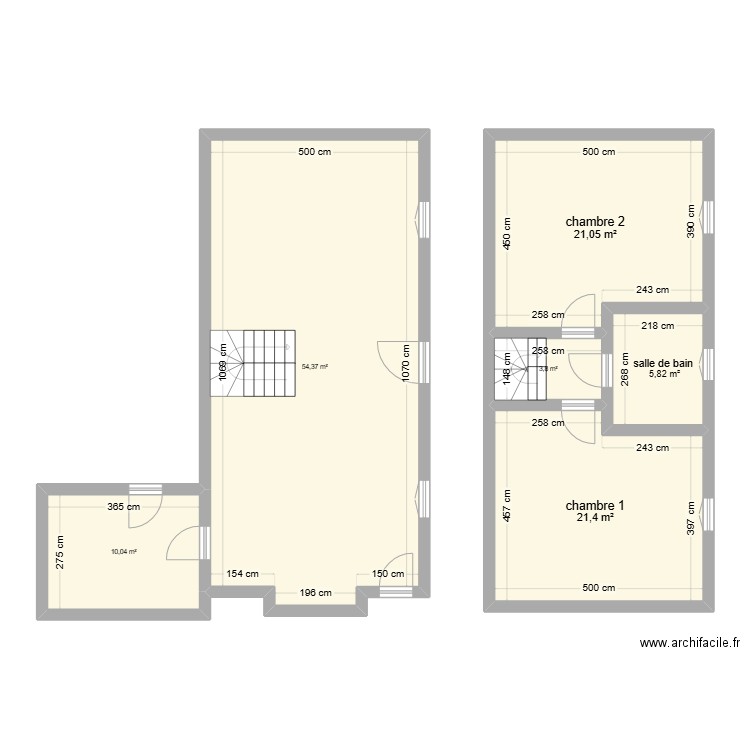 maison. Plan de 6 pièces et 116 m2