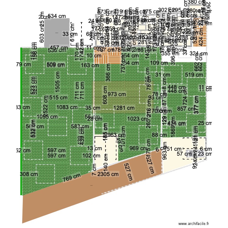 plan modifie. Plan de 19 pièces et 201 m2