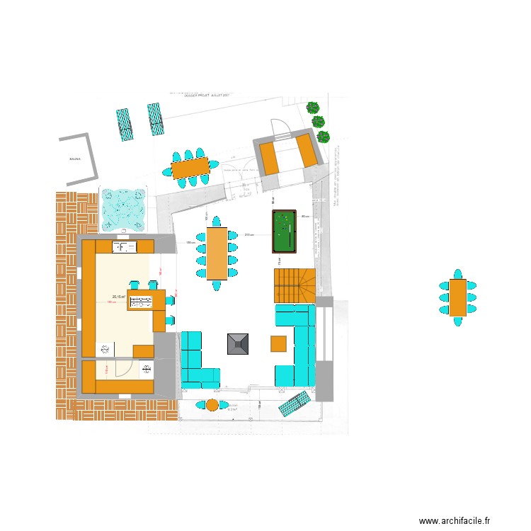 LE CHATELARD HAUT AUGMENTE. Plan de 1 pièce et 25 m2