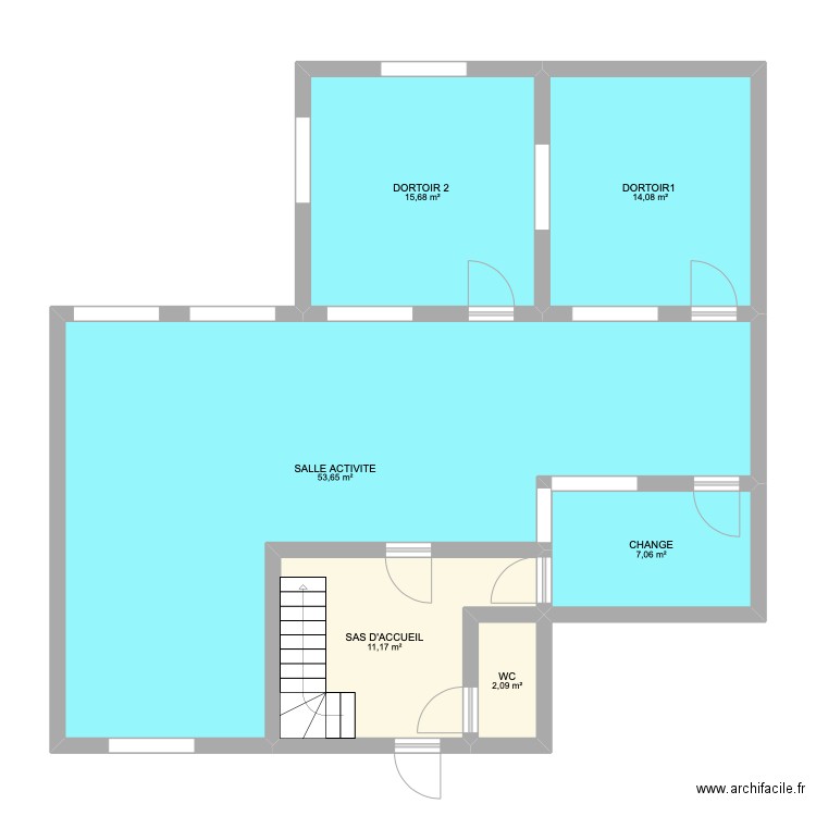 PLAN GWEN 2ieme bâtiment. Plan de 12 pièces et 158 m2