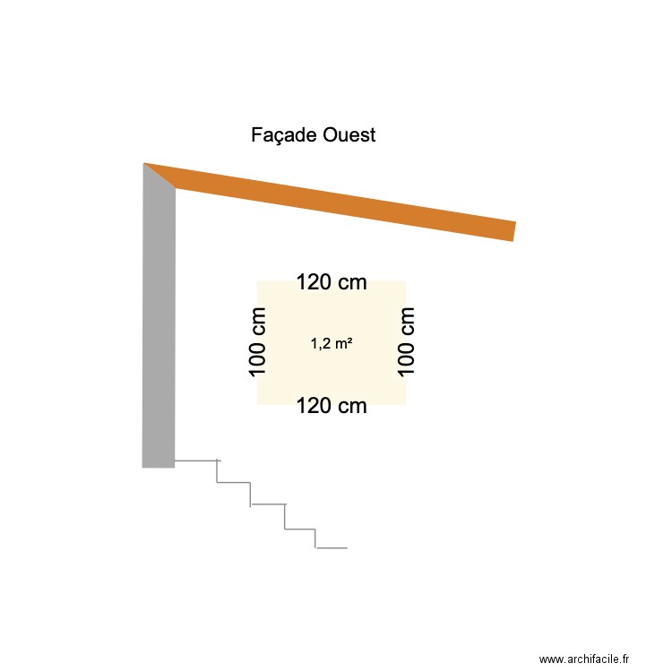 Façade Ouest. Plan de 0 pièce et 0 m2