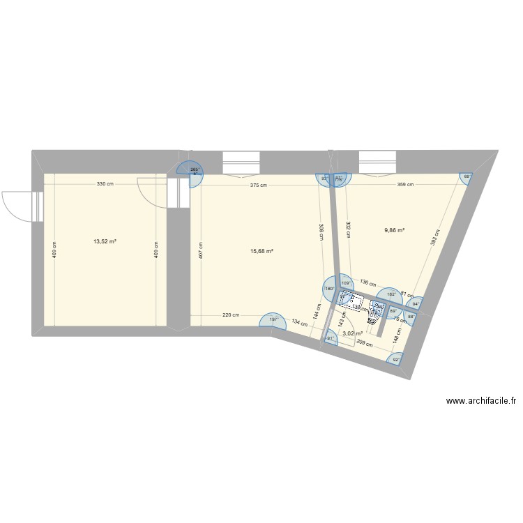 MaisonLoc. Plan de 4 pièces et 42 m2