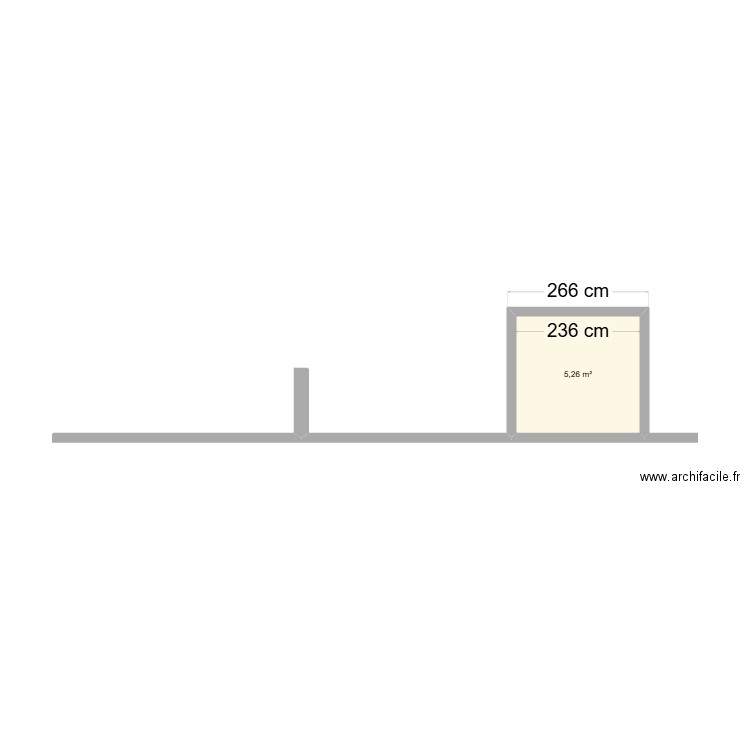 DP3 PLAN DE COUPE . Plan de 1 pièce et 5 m2