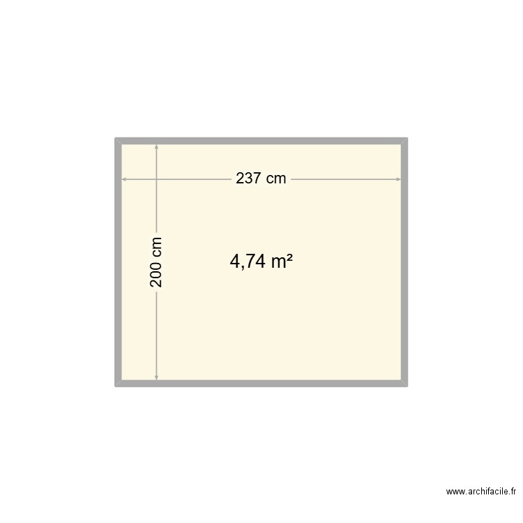 Buanderie. Plan de 1 pièce et 5 m2