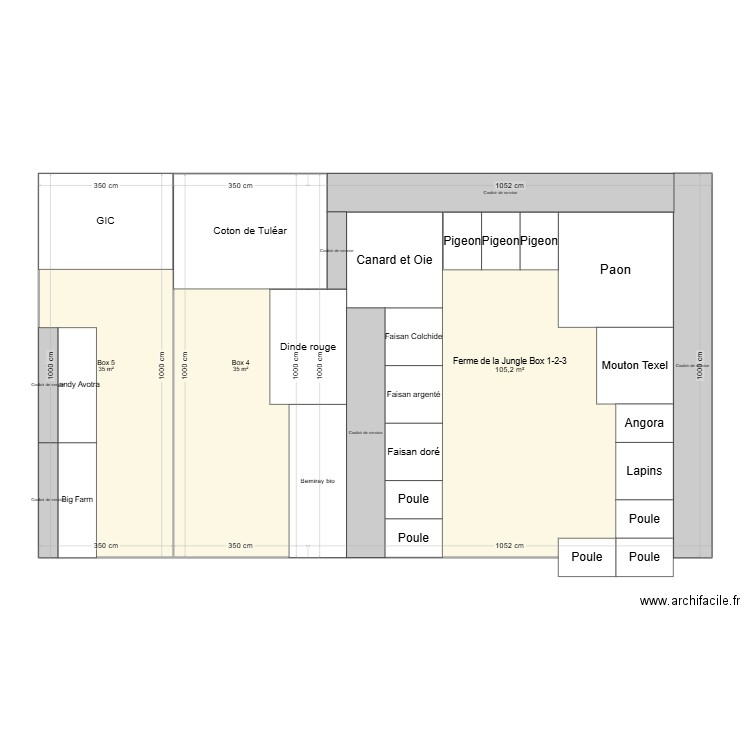 Expo FIA Complet. Plan de 3 pièces et 175 m2