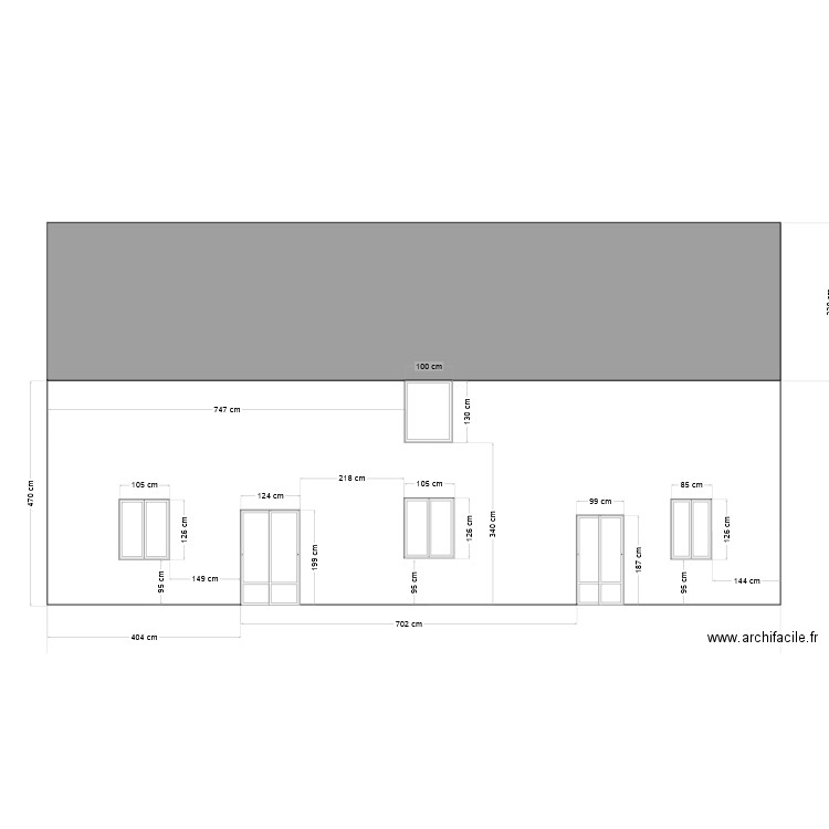 Façade avant Travaux. Plan de 0 pièce et 0 m2