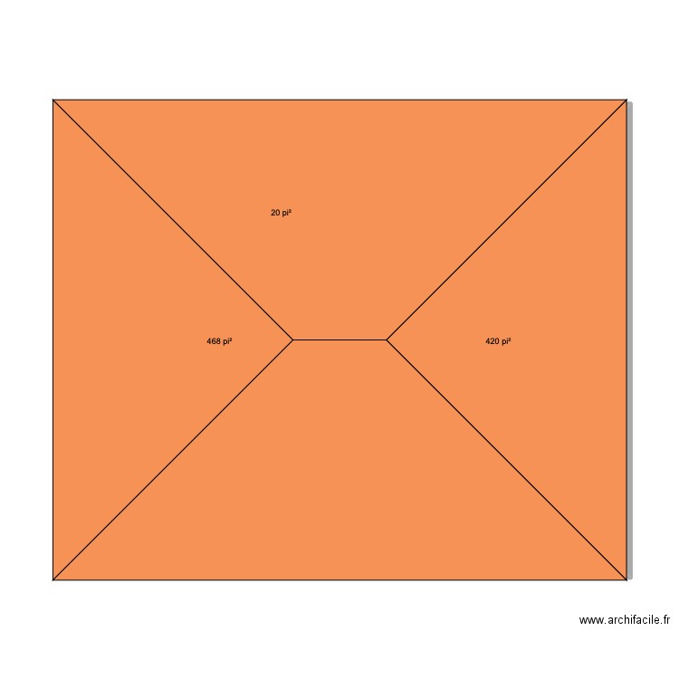 391. Plan de 3 pièces et 88 m2