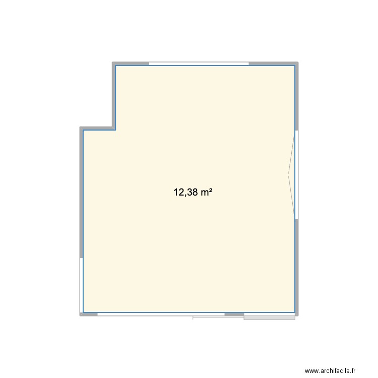 cui2. Plan de 1 pièce et 12 m2