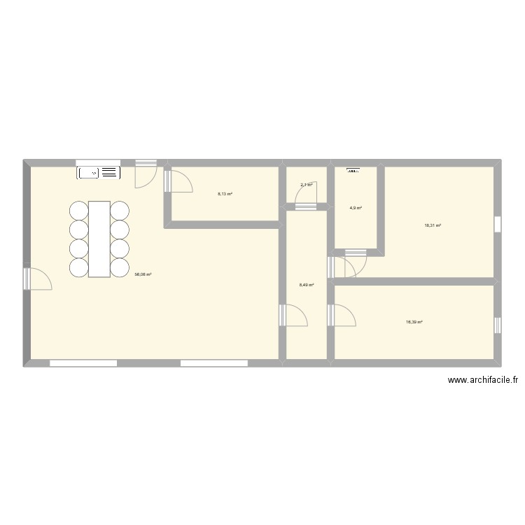 Berquet plan chauffage sol . Plan de 7 pièces et 114 m2