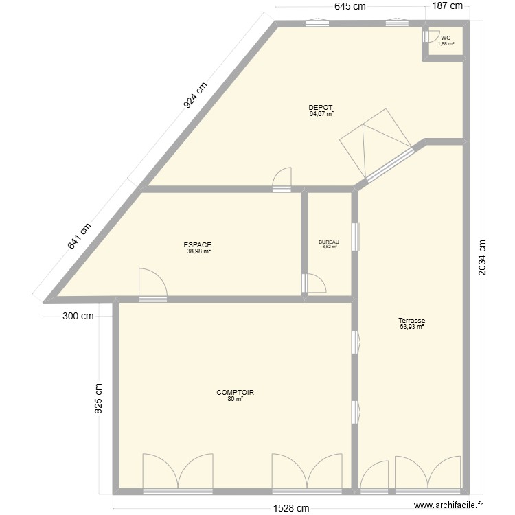 PLAN D ACCES SUDAGRI MEZZOUNA. Plan de 6 pièces et 258 m2