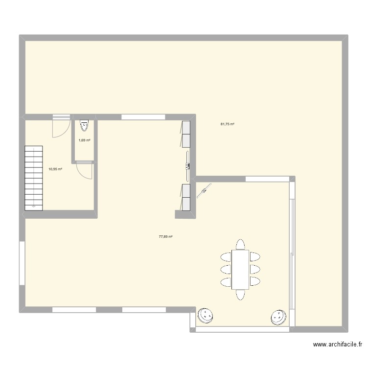 maison 3. Plan de 4 pièces et 172 m2