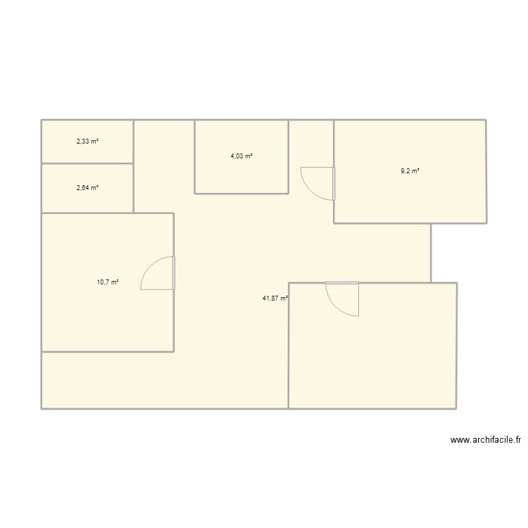 villa. Plan de 6 pièces et 71 m2