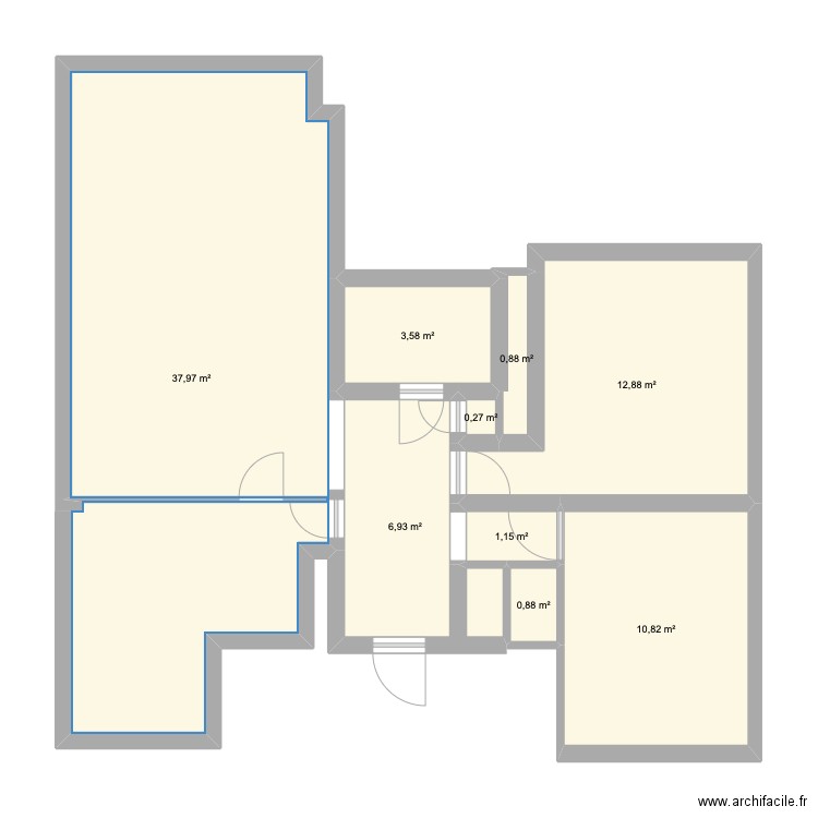 plan appart lambersart. Plan de 9 pièces et 75 m2