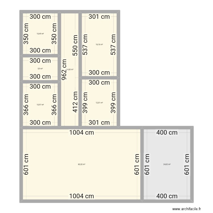 Maison . Plan de 8 pièces et 154 m2