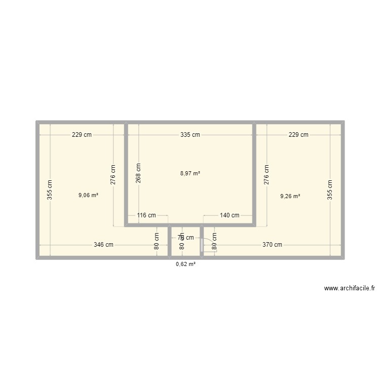 CHAMBRE. Plan de 4 pièces et 28 m2