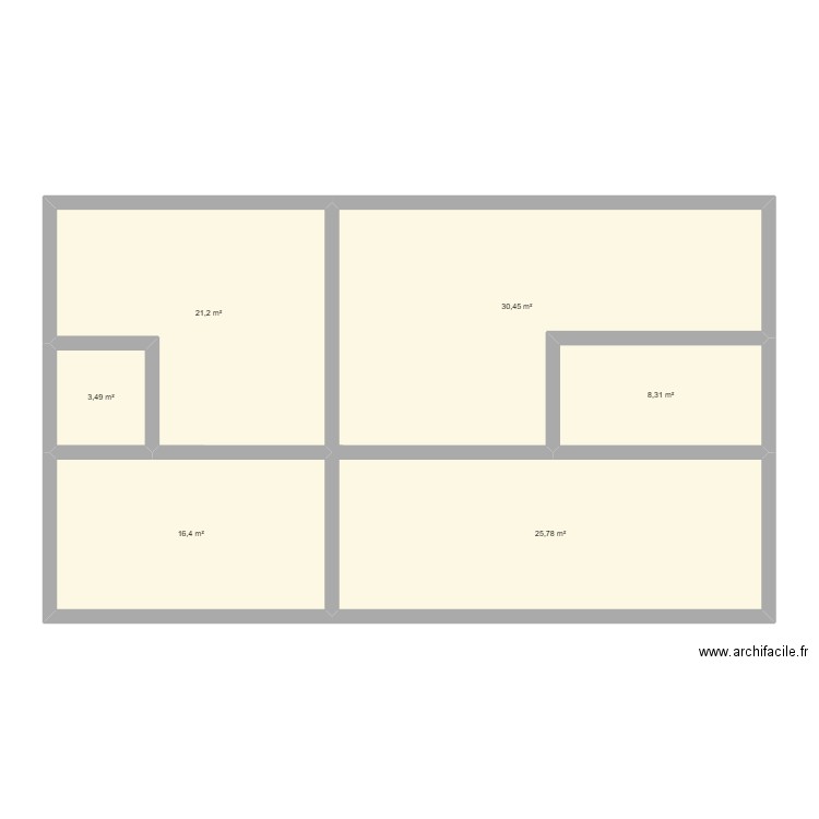 Voudenay 2. Plan de 6 pièces et 106 m2