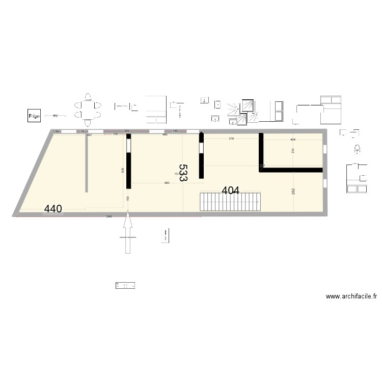 SRDL PAVILLONS 7. Plan de 1 pièce et 103 m2