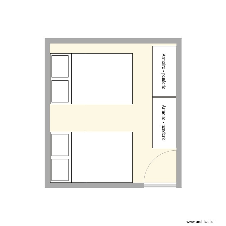 chambre mathys. Plan de 1 pièce et 11 m2