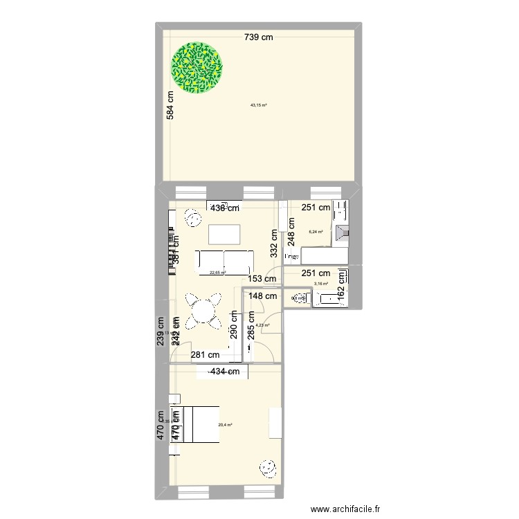 PLAN MODIFIE 3. Plan de 9 pièces et 101 m2