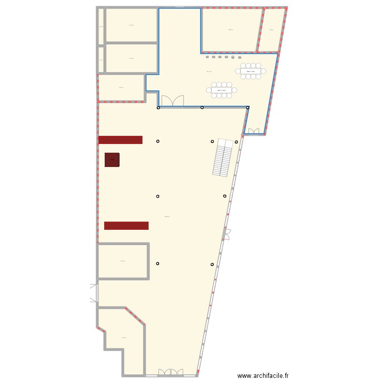 icam. Plan de 11 pièces et 923 m2