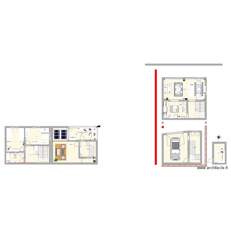 vt85 modifié 8m/9m. Plan de 11 pièces et 182 m2