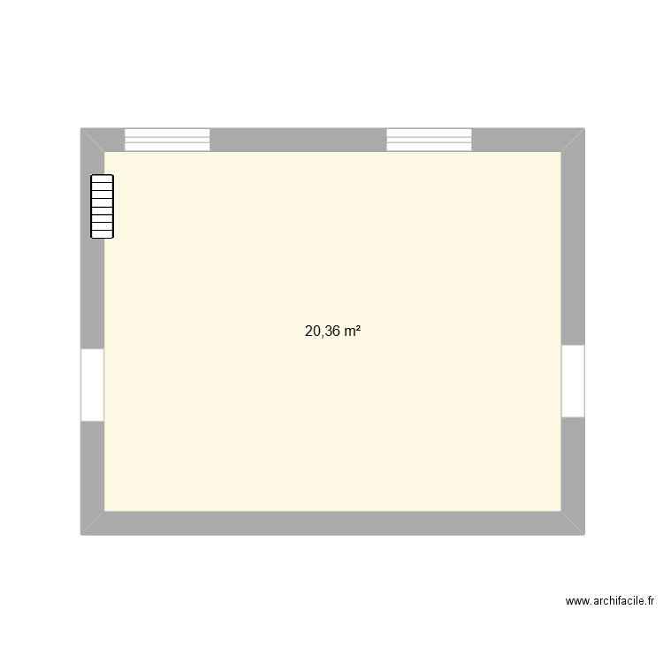 Salle ado. Plan de 1 pièce et 20 m2