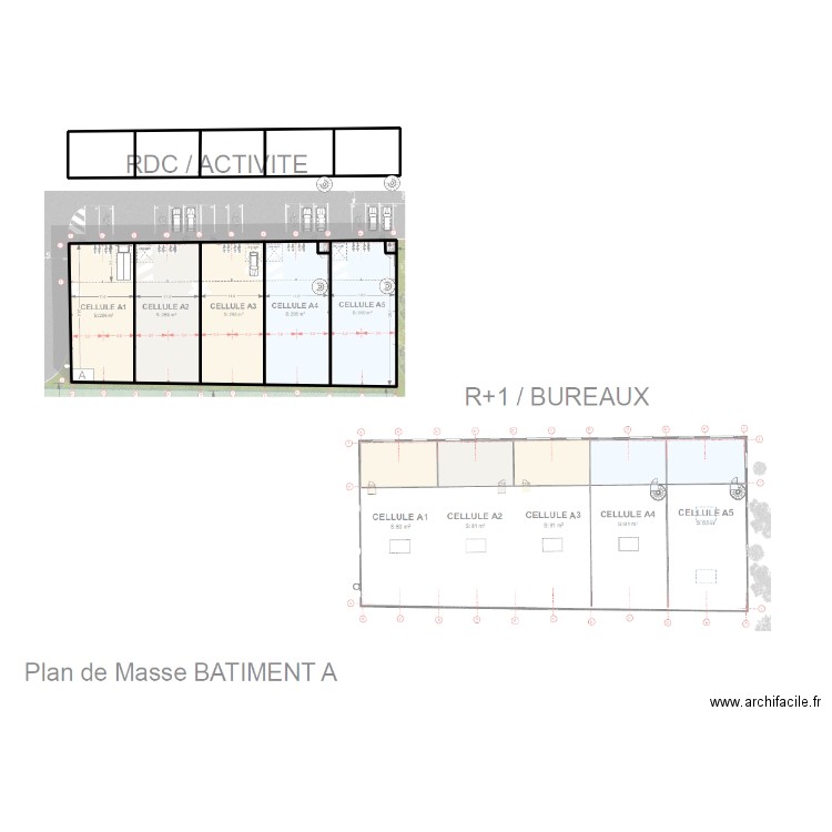 50253 croquis Masse Bât A. Plan de 6 pièces et 312 m2