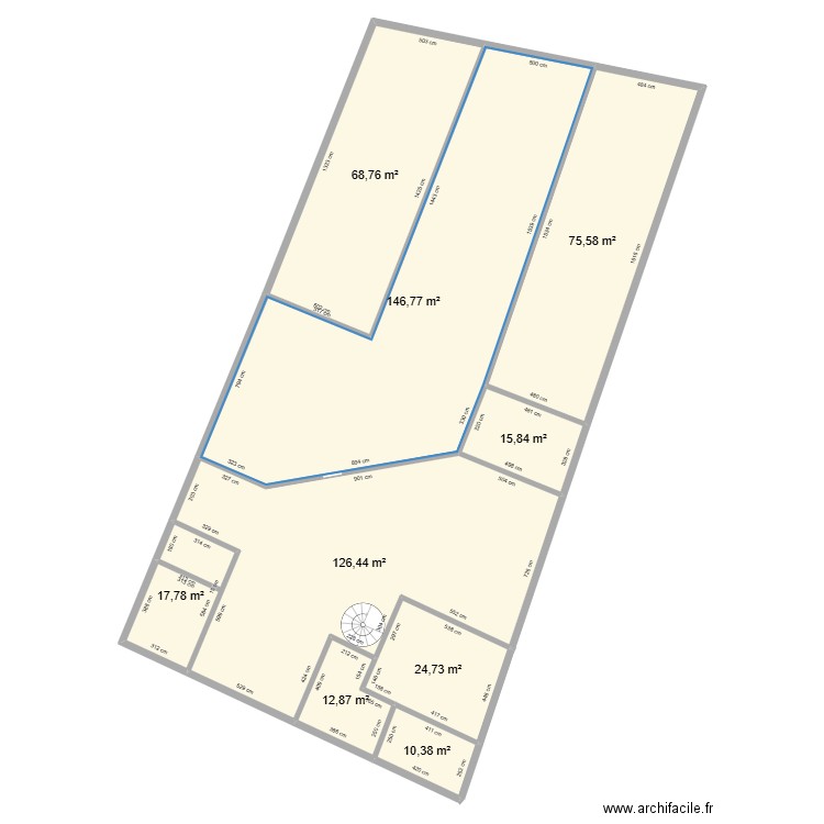 HANGAR MAISON. Plan de 9 pièces et 499 m2