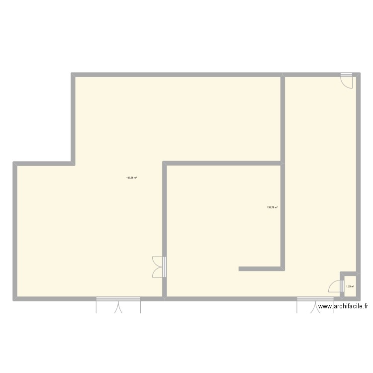 atelier Tisserand. Plan de 3 pièces et 311 m2