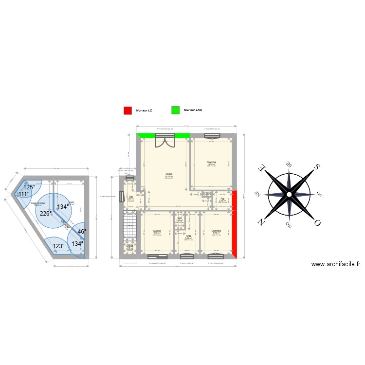 ML24018485 . Plan de 15 pièces et 101 m2