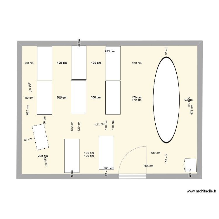 salle info 1b. Plan de 1 pièce et 62 m2