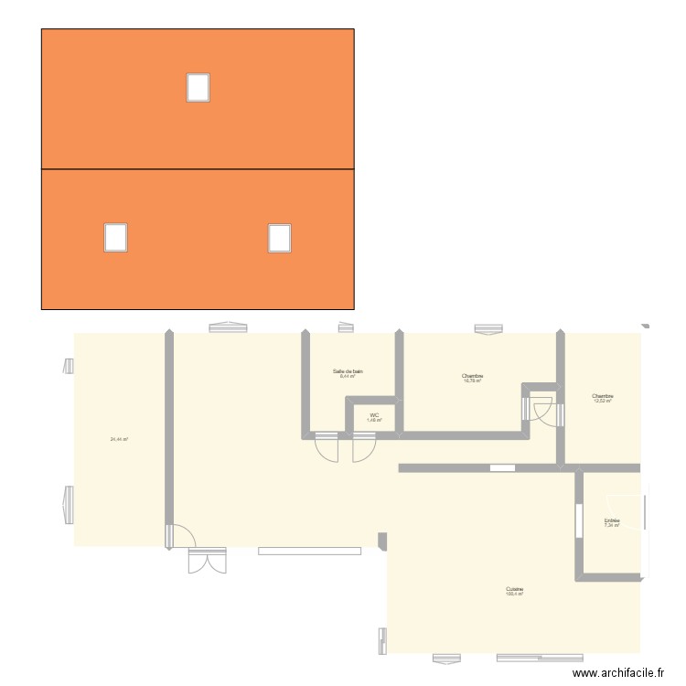 JOUET Guillaume et Rahma. Plan de 7 pièces et 171 m2