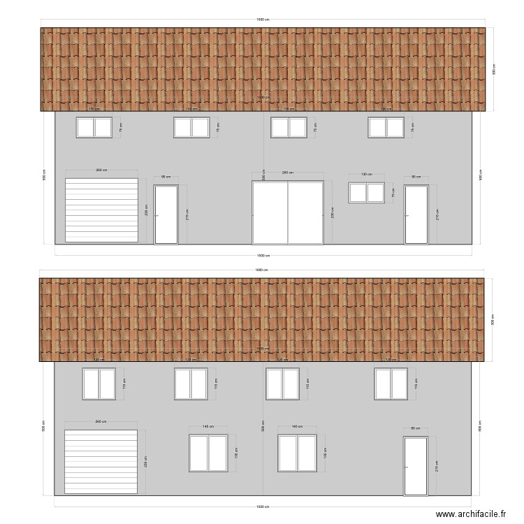 FACADE. Plan de 0 pièce et 0 m2