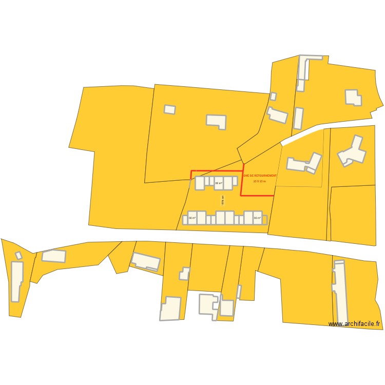 Champ de foir v2. Plan de 42 pièces et 3414 m2