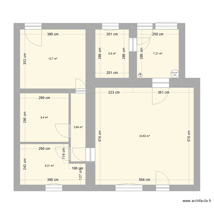 6 breil elec. Plan de 7 pièces et 81 m2